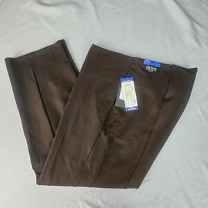 Slim Factor Investments 2X Reg Brown Slik Straight Pull-on Pants NWT $69 L860